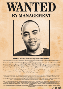 Glen Hart, Northern line Station Supervisor and RMT activist,