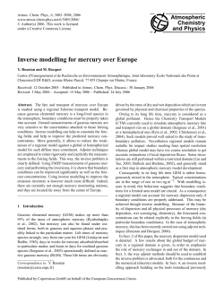 Inverse modelling for mercury over Europe