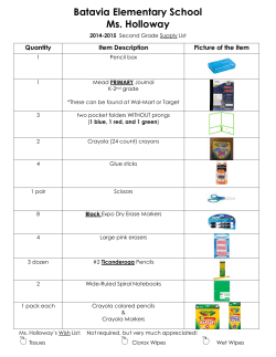 Holloway Supply List Second Grade 2014-2015 (2)