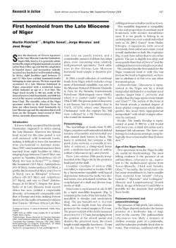 First hominoid from the Late Miocene of Niger