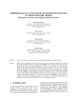 Morphological Analysis of Acceleration Signals in Cross