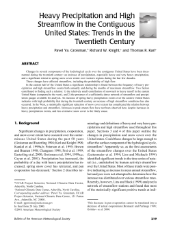 Heavy Precipitation and High Streamflow in the Contiguous United