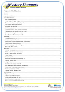 FAQs - mystery-database.com