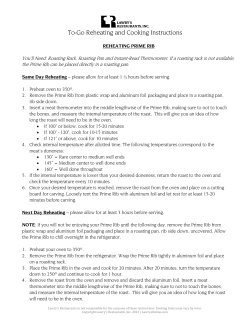 To-Go Reheating and Cooking Instructions