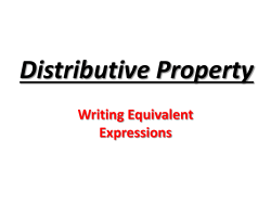 Distributive Property