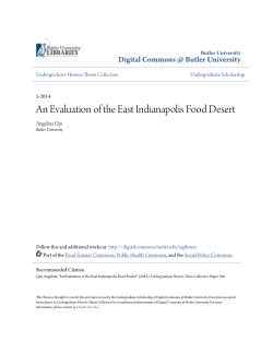 An Evaluation of the East Indianapolis Food Desert