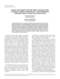 SEEING THE FOREST FOR THE TREES: EXPLORATORY