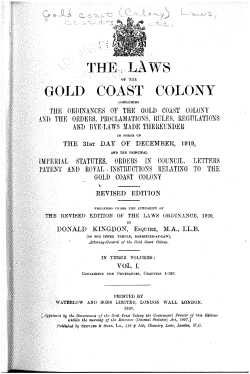 GOLD COAST COLONY - African Drumming Laws Explorer