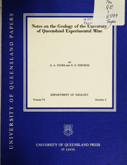 4. No.tes on the Geology of the UmvctsttV of