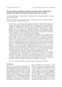 Persistent hypercoagulation associated with heterotopic