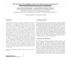 THE DIVERSITY OF AMPHIBIAN SPECIES IN URBAN LAKE AS