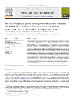 Molecular weight and protein binding affinity of Leucaena