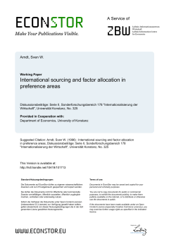 International sourcing and factor allocation in preference