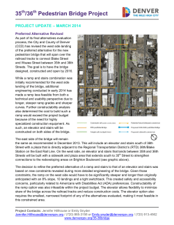 March 2014 Update - City and County of Denver