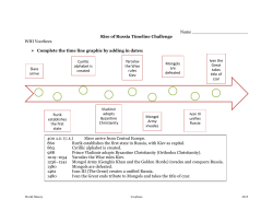 Rise of Russia Time Line Challenge