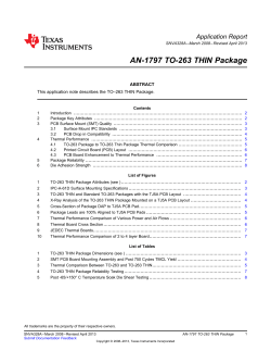 AN-1797 TO-263 THIN Package (Rev. A)