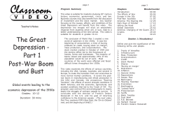 The Great Depression - Part 1 Post-War Boom