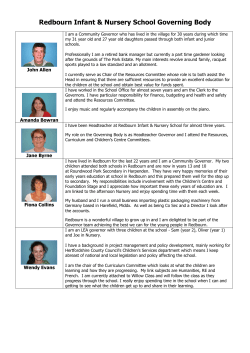 gov profiles - Redbourn Infant and Nursery School