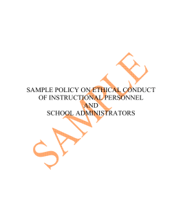 sample policy on ethical conduct of instructional personnel and