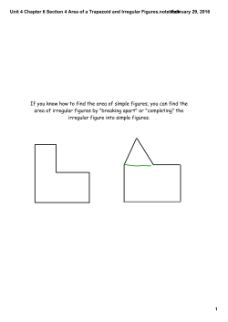 Unit 4 Chapter 6 Section 4 Area of a Trapezoid and Irregular Figures