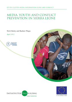 MEDIA, YOUTH AND CONflICT PREVENTION IN SIERRA LEONE