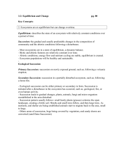 Ch 3.2 Equilibrium and Change