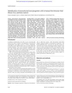 Identification of mesenchymal stem/progenitor cells