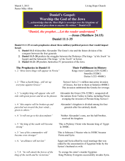 Daniel`s Gospel: Worship the God of the Jews
