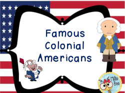 Famous Colonial Americans