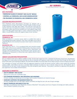 Aries FilterWorks AF Series pH Neutralization Cartridge