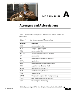 Acronyms and Abbreviations