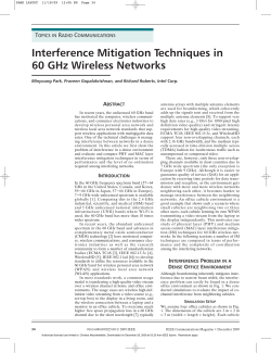Interference Mitigation Techniques in 60 GHz Wireless Networks