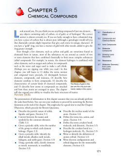 Chapter 4 - An Introduction to Chemistry: Chemical Compounds