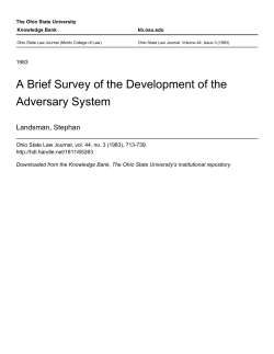A Brief Survey of the Development of the Adversary System
