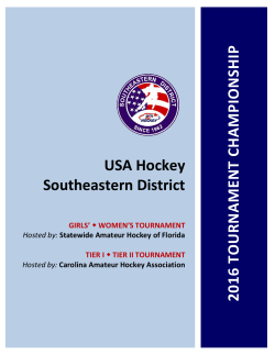 2016 Southeastern District Tournament Handbook