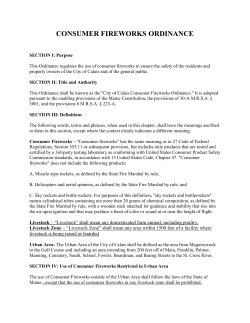 consumer fireworks ordinance