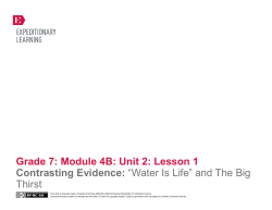 Grade 7: Module 4B: Unit 2: Lesson 1
