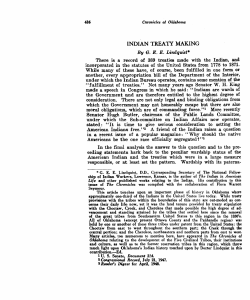 indian treaty making - Oklahoma State University