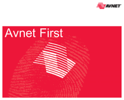 Avnet First - Avnet Technology Solutions