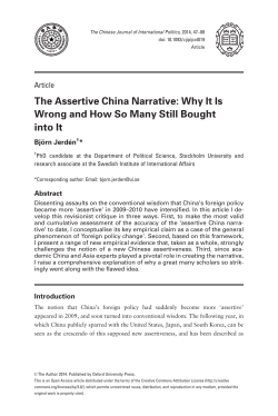 Full Text  - The Chinese Journal of International Politics
