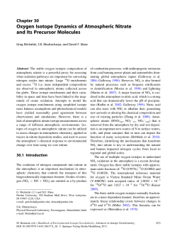 Oxygen Isotope Dynamics of Atmospheric Nitrate