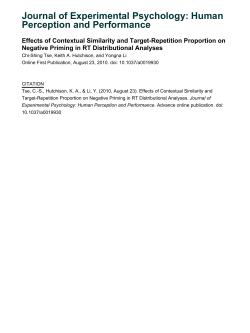 Journal of Experimental Psychology