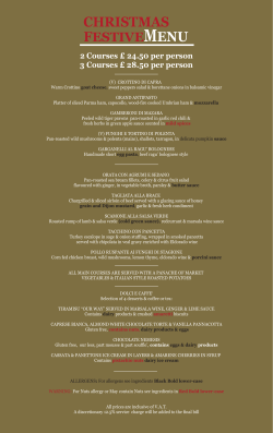 Christmas Party Menu