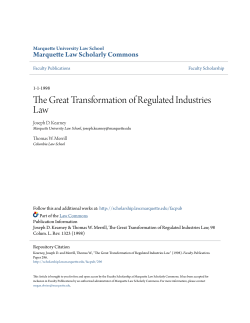 The Great Transformation of Regulated Industries Law