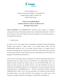 Notice to Shareholders