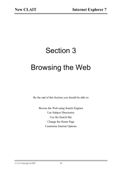 Section 3 Browsing the Web