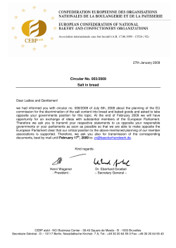 Circular No. 003/2009 Salt in bread