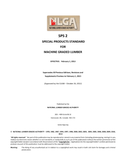 NLGA SPS 2 - National Lumber Grades Authority