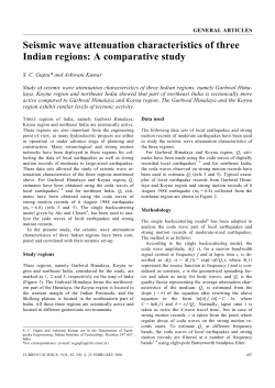 Seismic wave attenuation characteristics of three Indian regions