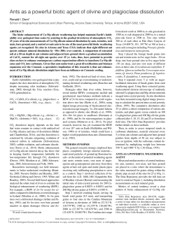 Ants as a powerful biotic agent of olivine and plagioclase dissolution